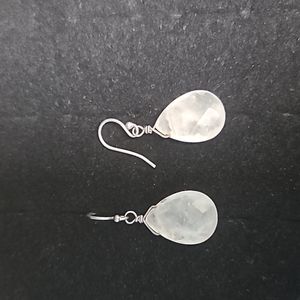 Silpada rose quarts stone earring